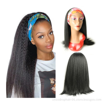Julianna 28Inch Bodywave Yaki Natural Curlys Grey Hair Highlights Honey Blonde Curly Cheap Synthetic Waterwave Headband Wig
